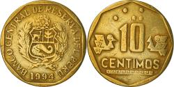 World Coins - Coin, Peru, 10 Centimos, 1994, Lima, , Brass, KM:305.1