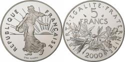 World Coins - France, 5 Francs, Semeuse, 2000, MDP, Proof, Cupronickel,