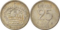 World Coins - Coin, Sweden, Gustaf VI, 25 Öre, 1953, , Silver, KM:824
