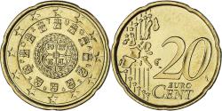 World Coins - Portugal, 20 Euro Cent, 2002, Lisbon, , Brass, KM:744