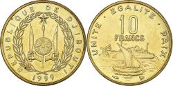 World Coins - Coin, Djibouti, 10 Francs, 1999, Paris, , Aluminum-Bronze, KM:23