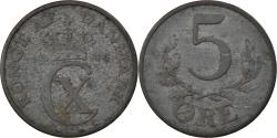 World Coins - Coin, Denmark, Christian X, 5 Öre, 1944, Copenhagen, , Zinc, KM:834a