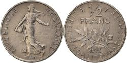 World Coins - France, 1/2 Franc, Semeuse, 1975, Paris, Nickel, , Gadoury:429
