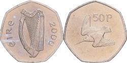 World Coins - Ireland, 50 Pence, 2000, Dublin, Cupronickel, , KM:24