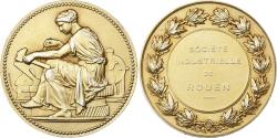 World Coins - France, Medal, Société Industrielle de Rouen, Vermeil, Chabaud,