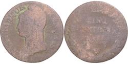 World Coins - Coin, France, Dupré, 5 Centimes, Lille, , Copper, Gadoury:126/126a