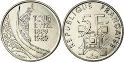 World Coins - Coin, France, Tour Eiffel, 5 Francs, 1989, Paris, , Nickel, KM:968