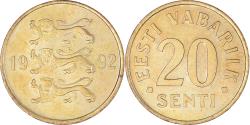 World Coins - Coin, Estonia, 20 Senti, 1992, , Aluminum-Bronze, KM:23