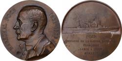 World Coins - France, Medal, Croiseur Foch, 1929, Bronze, Morlon,
