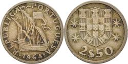 World Coins - Coin, Portugal, 2-1/2 Escudos, 1964, , Copper-nickel, KM:590