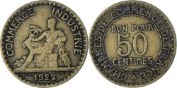World Coins - Coin, France, Chambre de commerce, 50 Centimes, 1922, Paris,