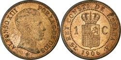 World Coins - Coin, Spain, Alfonso XIII, Centimo, 1906, Madrid, , Bronze, KM:726