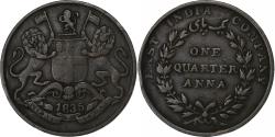 World Coins - British India, Victoria, 1/4 Anna, 1835, Bombay, Copper,