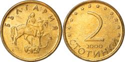 World Coins - Coin, Bulgaria, 2 Stotinki, 2000, , Brass plated steel, KM:238a