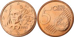 World Coins - France, 5 Euro Cent, 2003, MDP, BU, , Copper Plated Steel, KM:1284
