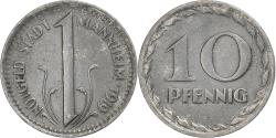 World Coins - Germany, Stadt Mannheim, 10 Pfennig, 1919, , Iron