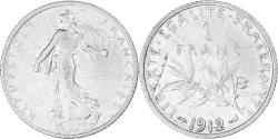 World Coins - Coin, France, Semeuse, Franc, 1912, Paris, , Silver, KM:844.1