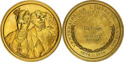 World Coins - France, Medal, La Loge, Auguste Renoir, Vermeil,