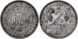 World Coins - GERMANY - FEDERAL REPUBLIC, 2 Mark, 1951, Munich, Copper-nickel,