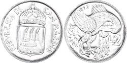 World Coins - Coin, San Marino, 2 Lire, 1973, Rome, , Aluminum, KM:23