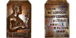 World Coins - France, Medal, Forgeron, Visite du County Council à l'Ecole Boulle, 1906