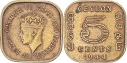 World Coins - Coin, Ceylon, 5 Cents, 1944