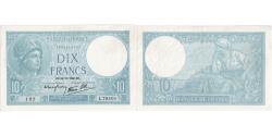 World Coins - France, 10 Francs, Minerve, 1940-10-24, L.78101, AU(55-58)
