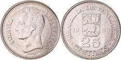 World Coins - Coin, Venezuela, 25 Centimos, 1990, , Nickel Clad Steel, KM:50a
