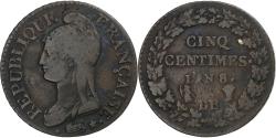 World Coins - France, 5 Centimes, Dupré, An 8/6, Strasbourg, Copper, , Gadoury:126a