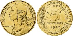 World Coins - France, 5 Centimes, Marianne, 1977, Monnaie de Paris, série FDC
