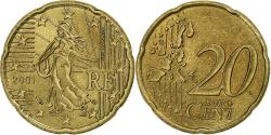 World Coins - France, 20 Euro Cent, 2001, Paris, , Brass, KM:1411