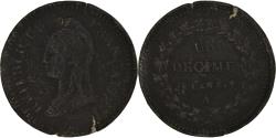 World Coins - Coin, France, Dupré, Decime, 1796, Paris, , Bronze, KM:644.1