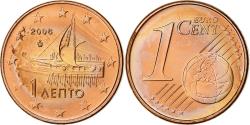 World Coins - Greece, Centime, 2006, Athens, Copper Plated Steel,