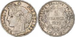 World Coins - France, Cérès, 5 Francs, 1870, Paris, , Silver, KM:818.1, Gadoury:742