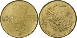 World Coins - Vatican, Paul VI, 20 Lire, 1969 - Anno VII, Rome, Aluminum-Bronze,