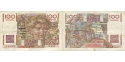 World Coins - France, 100 Francs, Jeune Paysan, 1952, 1952-02-07, AU(50-53), Fayette:28.31