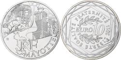 World Coins - France, 10 Euro, Euros des régions, Mayotte, 2011, Pessac, Silver,