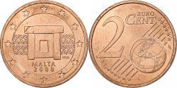 World Coins - Malta, 2 Euro Cent, 2008, Paris, , Copper Plated Steel, KM:126