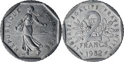 World Coins - France, 2 Francs, Semeuse, 1982, Nickel, , Gadoury:547, KM:942.1