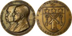 World Coins - France, Medal, Georges Clémenceau-Maréchal Jean De Lattre, 1973, Bronze