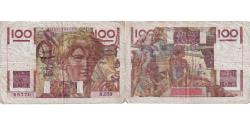 World Coins - France, 100 Francs, Jeune Paysan, 1953, J 516, VF(20-25), KM:128d