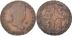 World Coins - Spain, Ferdinand VII, 8 Maravedis, 1825, Segovia, Copper, , KM:486.1
