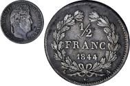 World Coins - Coin, France, Louis-Philippe, 1/2 Franc, 1844, Lille, , Silver