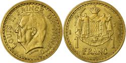 World Coins - Coin, Monaco, Louis II, Franc, Undated (1943), , Aluminum-Bronze