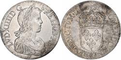 World Coins - France, Louis XIV, Écu à la mèche longue, 1648/7, Bordeaux, Silver