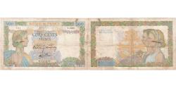 World Coins - France, 500 Francs, La Paix, 1940-10-31, Y.1205, VF(20-25)