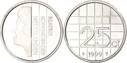 World Coins - Coin, Netherlands, 25 Cents, 1999