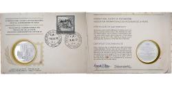 World Coins - Brazil, Medal + stamp, International Society of Postmasters, 1977, Silver