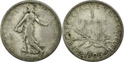 World Coins - Coin, France, Semeuse, Franc, 1906, Paris, , Silver, KM:844.1