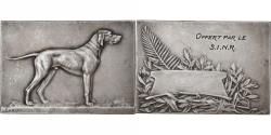 World Coins - France, Plaquette, S.I.N.R., chien, Silvered bronze, Cariat,